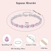 image:imageInpasne Birthstone Tennis Bracelet for Women 925 Sterling Silver Pear Shaped Gemstone Jewelry Gifts for Her10 October  Pink Tourmaline