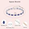 image:imageInpasne Birthstone Tennis Bracelet for Women 925 Sterling Silver Pear Shaped Gemstone Jewelry Gifts for Her12 December  Tanzanite