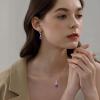 image:imageInpasne Oval Dangle Drop Earrings for Women 925 Sterling Silver Leverback Earrings Birthstone Jewelry Gifts for Her02 February  Amethyst