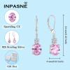 image:imageInpasne Oval Dangle Drop Earrings for Women 925 Sterling Silver Leverback Earrings Birthstone Jewelry Gifts for Her10 October  Pink Tourmaline