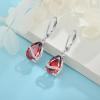 image:imageInpasne Teardrop Dangle Drop Earrings for Women 925 Sterling Silver Leverback Earrings Birthstone Jewelry Gifts for Her01 January  Garnet