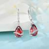 image:imageInpasne Teardrop Dangle Drop Earrings for Women 925 Sterling Silver Leverback Earrings Birthstone Jewelry Gifts for Her01 January  Garnet