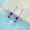 image:imageInpasne Teardrop Dangle Drop Earrings for Women 925 Sterling Silver Leverback Earrings Birthstone Jewelry Gifts for Her02 February  Amethyst