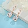 image:imageInpasne Teardrop Dangle Drop Earrings for Women 925 Sterling Silver Leverback Earrings Birthstone Jewelry Gifts for Her04 April  Zirconia  Rose Gold Plated