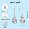 image:imageInpasne Teardrop Dangle Drop Earrings for Women 925 Sterling Silver Leverback Earrings Birthstone Jewelry Gifts for Her04 April  Zirconia