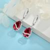 image:imageInpasne Teardrop Dangle Drop Earrings for Women 925 Sterling Silver Leverback Earrings Birthstone Jewelry Gifts for Her07 July  Ruby
