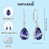 image:imageInpasne Teardrop Dangle Drop Earrings for Women 925 Sterling Silver Leverback Earrings Birthstone Jewelry Gifts for Her12 December  Tanzanite