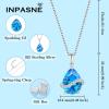 image:imageInpasne Teardrop Necklace for Women 925 Sterling Silver Birthstone Necklace Pendant Jewelry Gifts for Her03 March  Aquamarine