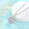 image:imageInpasne Teardrop Necklace for Women 925 Sterling Silver Birthstone Necklace Pendant Jewelry Gifts for Her04 April  Zirconia  Rose Gold Plated