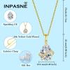 image:imageInpasne Teardrop Necklace for Women 925 Sterling Silver Birthstone Necklace Pendant Jewelry Gifts for Her04 April  Zirconia  Yellow Gold Plated