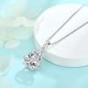 image:imageInpasne Teardrop Necklace for Women 925 Sterling Silver Birthstone Necklace Pendant Jewelry Gifts for Her04 April  Zirconia