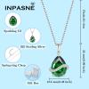 image:imageInpasne Teardrop Necklace for Women 925 Sterling Silver Birthstone Necklace Pendant Jewelry Gifts for Her05 May  Emerald