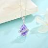image:imageInpasne Teardrop Necklace for Women 925 Sterling Silver Birthstone Necklace Pendant Jewelry Gifts for Her06 June  Alexandrite