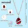 image:imageInpasne Teardrop Necklace for Women 925 Sterling Silver Birthstone Necklace Pendant Jewelry Gifts for Her07 July  Ruby