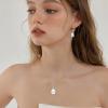 image:imageInpasne Teardrop Necklace for Women 925 Sterling Silver Birthstone Necklace Pendant Jewelry Gifts for Her10 October  Opal