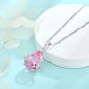 image:imageInpasne Teardrop Necklace for Women 925 Sterling Silver Birthstone Necklace Pendant Jewelry Gifts for Her10 October  Pink Tourmaline