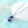 image:imageInpasne Teardrop Necklace for Women 925 Sterling Silver Birthstone Necklace Pendant Jewelry Gifts for Her12 December  Tanzanite