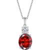 image:imageInpasne Birthstone Necklace for Women 925 Sterling Silver Oval Cut Cubic Zirconia Pendant Jewelry for Her01 January  Garnet