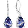 image:imageInpasne Teardrop Dangle Drop Earrings for Women 925 Sterling Silver Leverback Earrings Birthstone Jewelry Gifts for Her12 December  Tanzanite