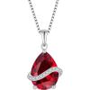 image:imageInpasne Teardrop Necklace for Women 925 Sterling Silver Birthstone Necklace Pendant Jewelry Gifts for Her07 July  Ruby