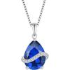 image:imageInpasne Teardrop Necklace for Women 925 Sterling Silver Birthstone Necklace Pendant Jewelry Gifts for Her09 September  Sapphire