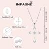 image:imageWomen Cross Necklace 925 Sterling Silver Halo Gemstone Necklace Crucifix Religious Pendant Birthstone Jewelry Gifts for Her10 October  Opal