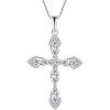 image:imageWomen Cross Necklace 925 Sterling Silver Halo Gemstone Necklace Crucifix Religious Pendant Birthstone Jewelry Gifts for Her04 April  Zirconia