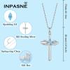image:imageCross Necklace for Women 925 Sterling Silver Butterfly Cross Pendant Necklace Birthstone Jewelry Gifts for Her03 March  Aquamarine
