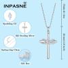 image:imageCross Necklace for Women 925 Sterling Silver Butterfly Cross Pendant Necklace Birthstone Jewelry Gifts for Her04 April  Zirconia