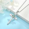 image:imageCross Necklace for Women 925 Sterling Silver Butterfly Cross Pendant Necklace Birthstone Jewelry Gifts for Her05 May  Emerald