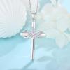 image:imageCross Necklace for Women 925 Sterling Silver Butterfly Cross Pendant Necklace Birthstone Jewelry Gifts for Her06 June  Alexandrite
