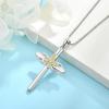 image:imageCross Necklace for Women 925 Sterling Silver Butterfly Cross Pendant Necklace Birthstone Jewelry Gifts for Her11 November  Citrine
