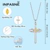 image:imageCross Necklace for Women 925 Sterling Silver Butterfly Cross Pendant Necklace Birthstone Jewelry Gifts for Her11 November  Citrine