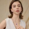 image:imageSquare Princess Cut Necklace and Earrings Set 925 Sterling Silver Solitaire Amethyst Jewelry Set for Women February Birthstone Jewelry Gifts for Her