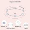 image:imageBirthstone Bracelet for Women 925 Sterling Silver Dainty Princess Cut Link Bracelet Jewelry Gifts for Her04 April  Zirconia