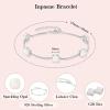 image:imageBirthstone Bracelet for Women 925 Sterling Silver Dainty Princess Cut Link Bracelet Jewelry Gifts for Her10 October  Opal