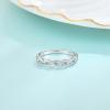 image:imageInfinity Celtic Knot Ring 925 Sterling Silver Twisted Knot Birthstone Ring Statement Rings for Women Size 51003 March  Aquamarine