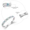image:imageInfinity Celtic Knot Ring 925 Sterling Silver Twisted Knot Birthstone Ring Statement Rings for Women Size 51003 March  Aquamarine