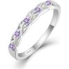 image:imageInfinity Celtic Knot Ring 925 Sterling Silver Twisted Knot Birthstone Ring Statement Rings for Women Size 51002 February  Amethyst