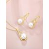 image:imageFreshwater Pearl Earrings for Women SilverGoldRose Gold Tone Dangle Drop Hook Earrings Pearl Jewelry for HerGold
