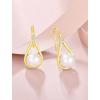 image:imageFreshwater Pearl Earrings for Women SilverGoldRose Gold Tone Dangle Drop Hook Earrings Pearl Jewelry for HerGold
