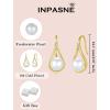 image:imageFreshwater Pearl Earrings for Women SilverGoldRose Gold Tone Dangle Drop Hook Earrings Pearl Jewelry for HerGold