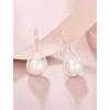 image:imageFreshwater Pearl Earrings for Women SilverGoldRose Gold Tone Dangle Drop Hook Earrings Pearl Jewelry for HerRose Gold