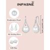 image:imageFreshwater Pearl Jewelry Set for Women Silver Tone Pearl Necklace Earrings Jewelry for Mom Wife