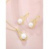 image:imageFreshwater Pearl Pendant Necklaces for Women SilverGoldRose Gold Tone 10MM Pearl Jewelry for HerGold