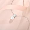 image:imagePearl Necklace for Women 925 Sterling Silver Birthstone Pendant Necklace Emerald Cut Jewelry Gifts for Her04 April  Zirconia