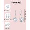 image:imageHeart Birthstone Earrings for Women Silver Tone Heart Shaped Dangle Drop Leverback Earrings Jewelry for Her04 April  Zirconia