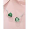 image:imageHeart Birthstone Earrings for Women Silver Tone Heart Shaped Dangle Drop Leverback Earrings Jewelry for Her05 May  Emerald
