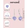 image:imageHeart Birthstone Earrings for Women Silver Tone Heart Shaped Dangle Drop Leverback Earrings Jewelry for Her06 June  Alexandrite