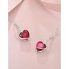 image:imageHeart Birthstone Earrings for Women Silver Tone Heart Shaped Dangle Drop Leverback Earrings Jewelry for Her07 July  Ruby